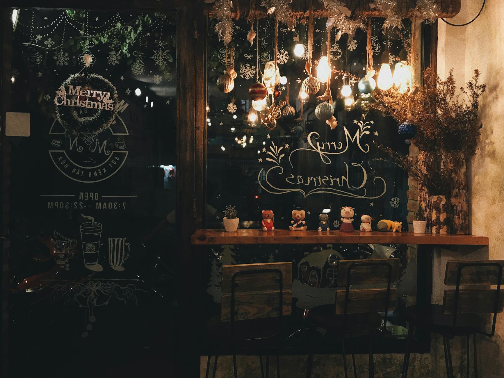 Decor vintage pentru biroul de acasă în sezonul de iarnă